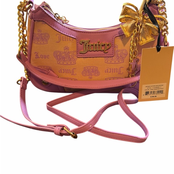 Juicy Couture Handbags - Juicy Couture Pink and Gold Shoulder Bag